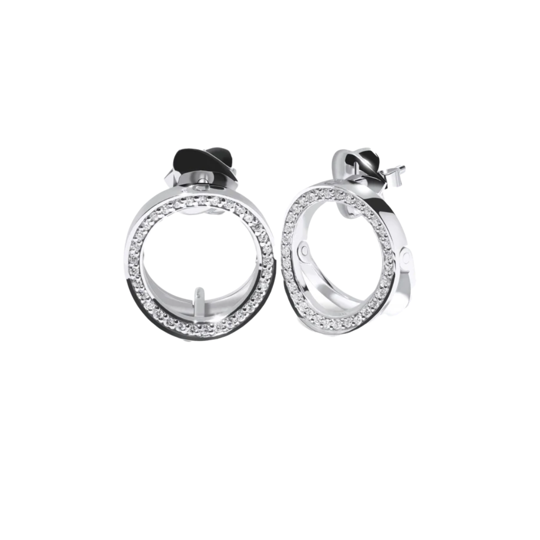 Smart Earrings w cubic zirconia